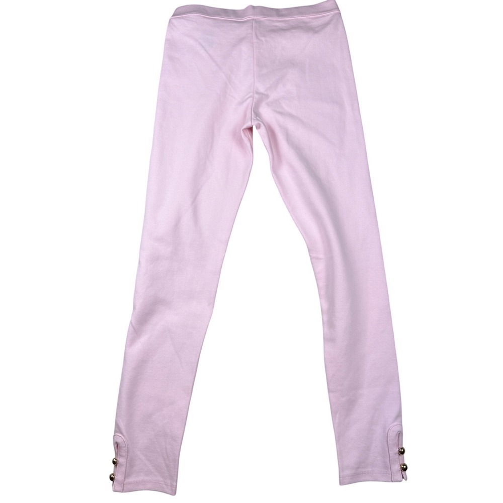 NWT Janie‎ and Jack Girls Pink Cotton Blend Leggings Button Ankle Detail Size 10 - Picture 4 of 4
